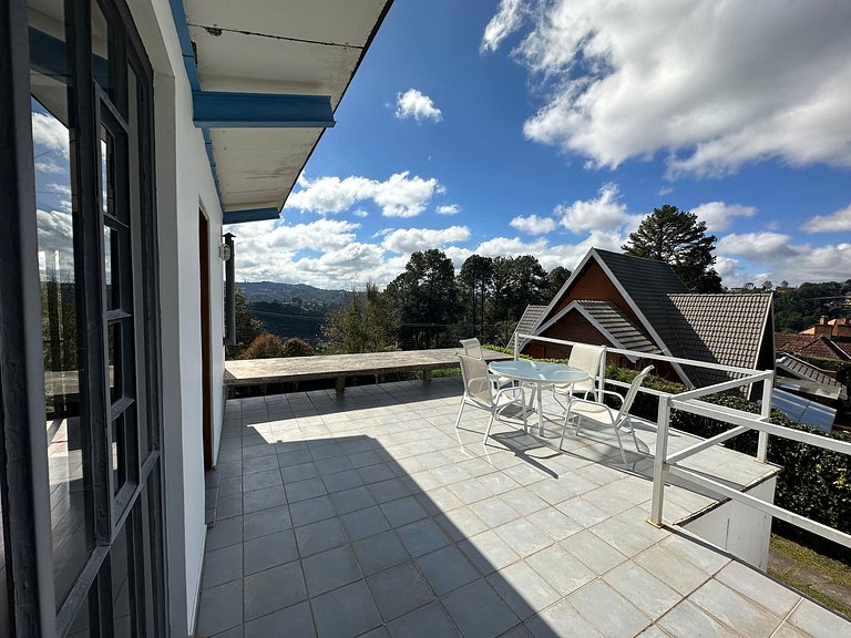 Architect's house with view, garden and fireplace