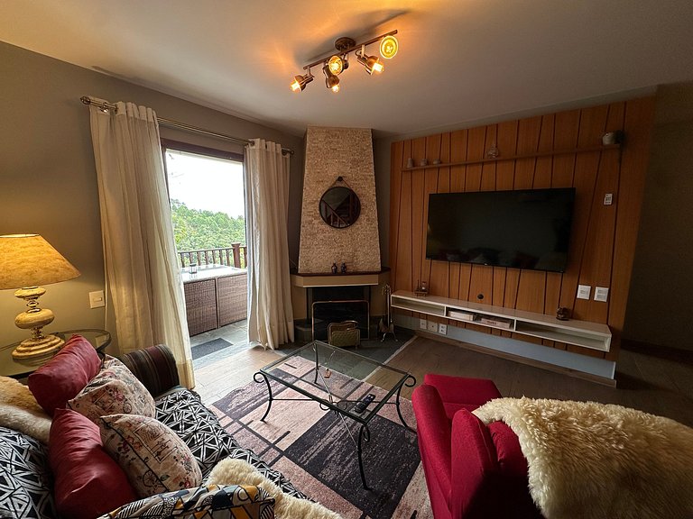 Flat com Lareira e Banheira | Home Green Home - Campos