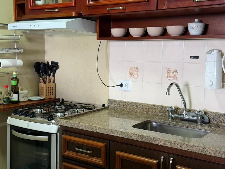 Apartamento com lareira y vista al atardecer