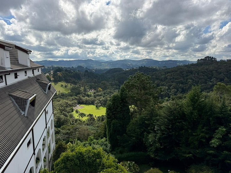 Apartamento com lareira y vista al atardecer