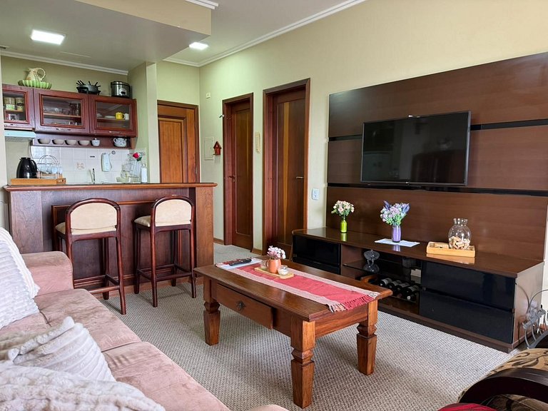 Flat with Fireplace and Sunset View