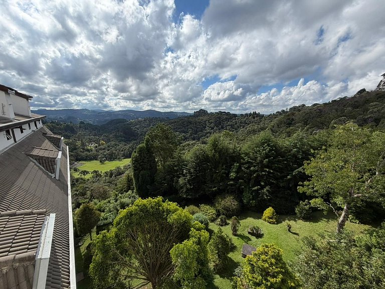 Apartamento com lareira y vista al atardecer