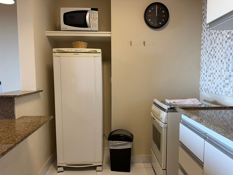 Flat com varanda e conforto nas montanhas